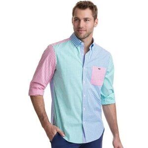 Vineyard Vines Tucker Shirt in Multi-colored Gingham Classic - Size Large Preppy